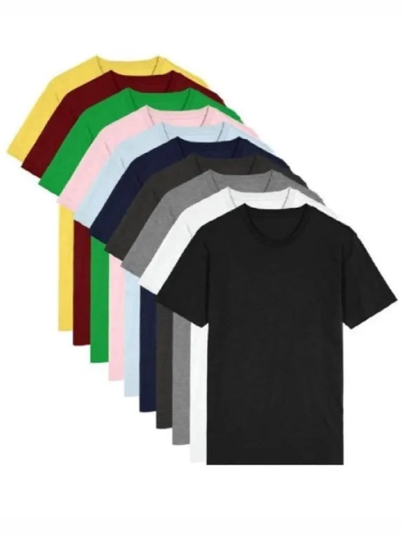 Kit com 10 Camisetas Masculinas Básicas – Estilo, Economia e Conforto em Grande Quantidade! FRETE GRATES