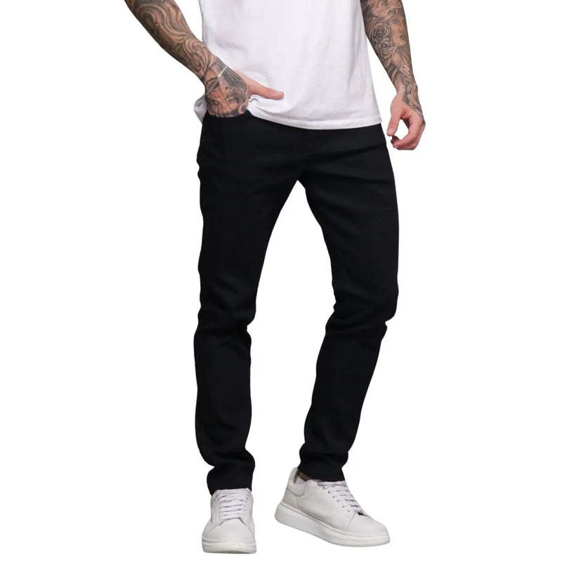 Calça Jeans Masculina Skinny Preta Black Vip Tendência Luxo