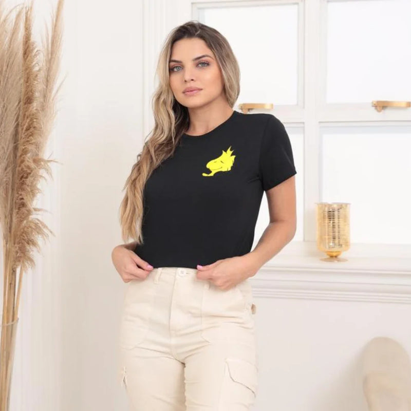 Camiseta Feminina 100% Algodão Woodstock – Estilo, Conforto e Praticidade em Uma Só Peça FRETE GRATES