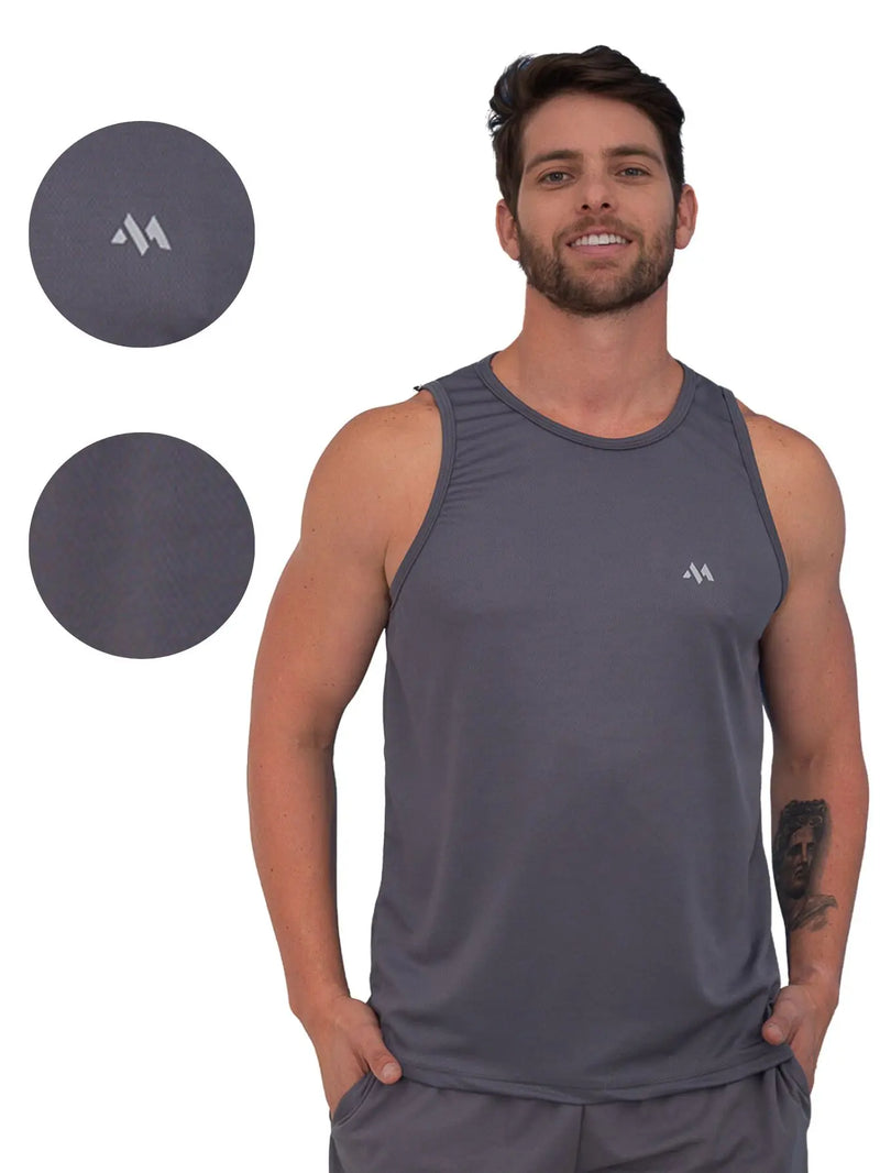 Regata Slim Dry Fit Masculina - Estilo, Conforto e Versatilidade para Passeio e Treino FRETE GRATES