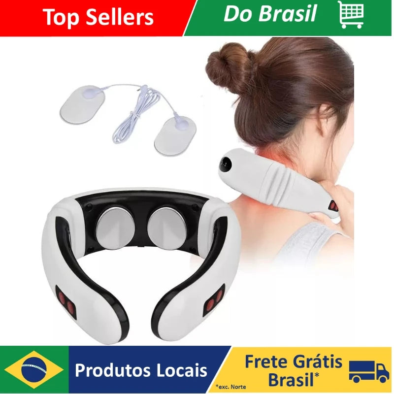 Massageador Elétrico Pescoço Fisioterapia Pulso Elétricos Alivia Dores Efeito Magnetico FRETE GRATES