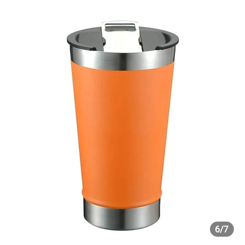 Copo Térmico 473ml com Tampa e Abridor Inox – Praticidade e Elegância para Bebidas na Temperatura Ideal FRETE GRATES