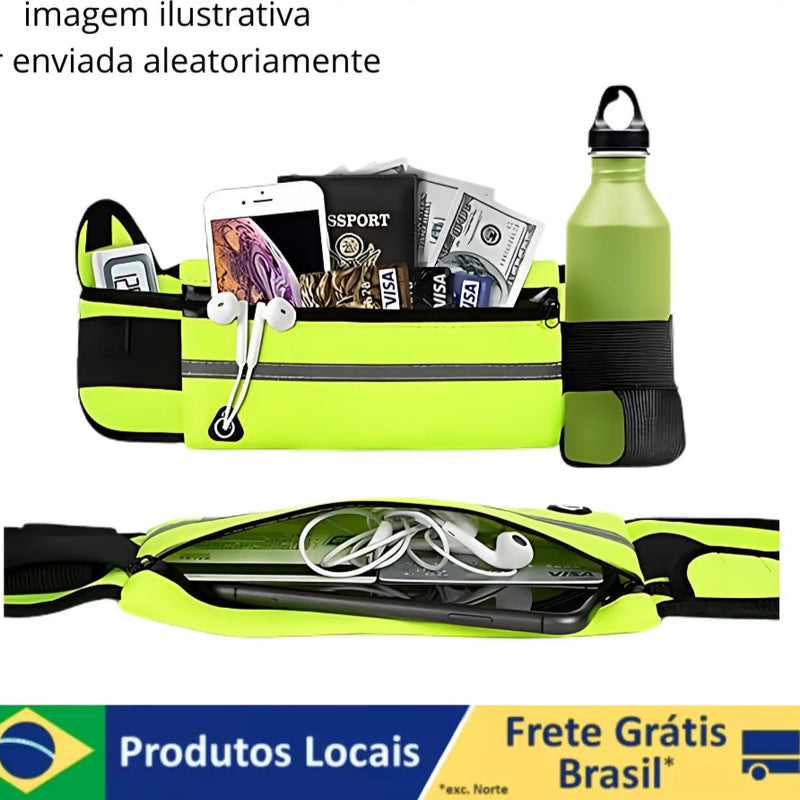 Mochila de Cintura Atlética Unissex - Esporte, Impermeável e com Compartimento para Celular FRETE GRATES 🌟