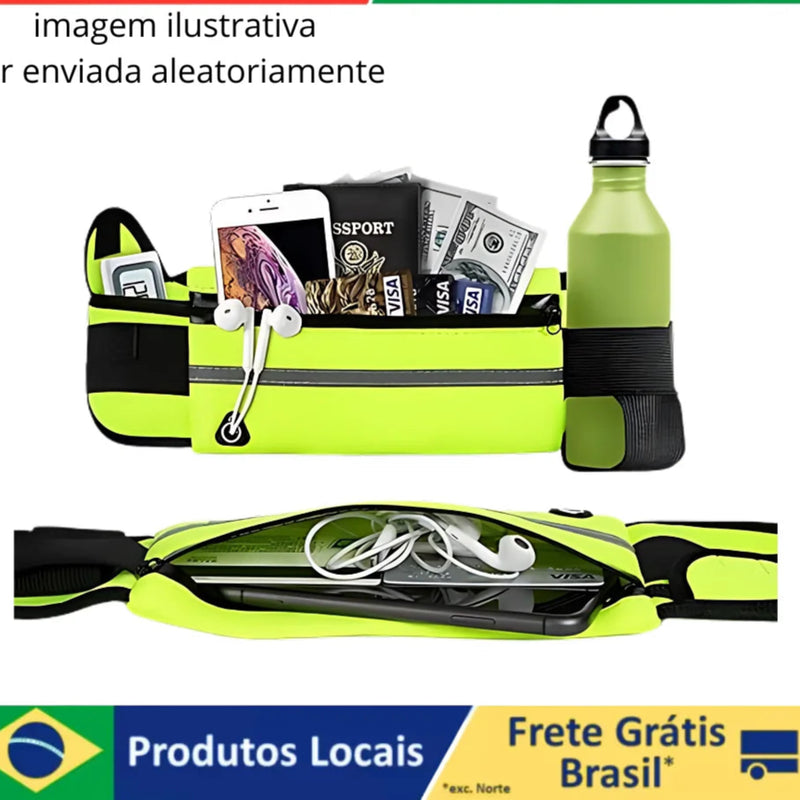 Mochila de Cintura Atlética Unissex - Esporte, Impermeável e com Compartimento para Celular FRETE GRATES 🌟